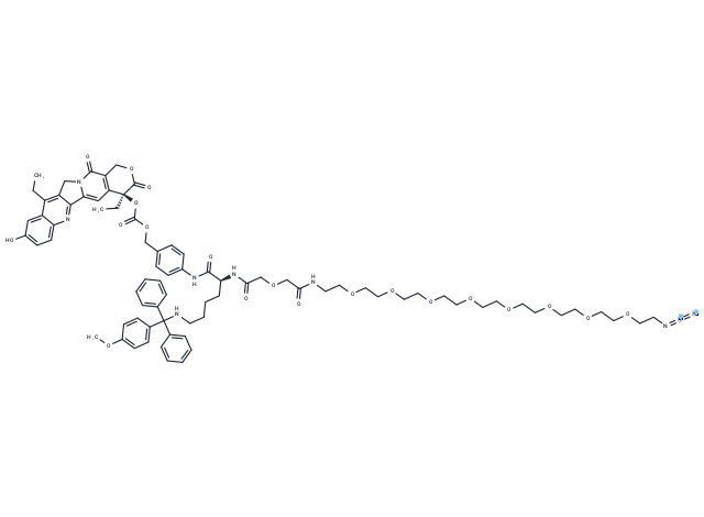 SN38-PAB-Lys(MMT)-oxydiacetamide-PEG8-N3