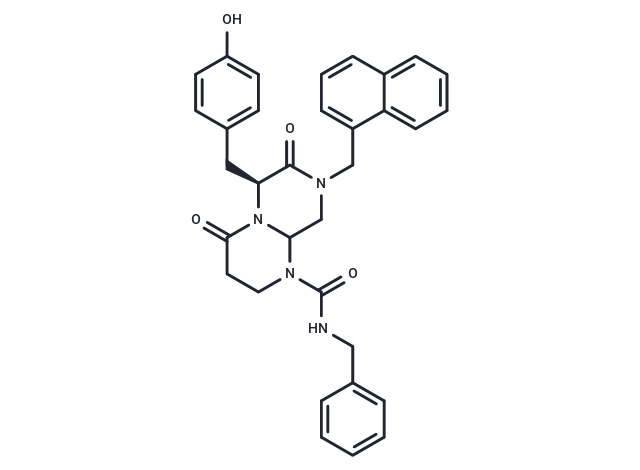 (6S)-N-Benzyl-6-(4-hydroxybenzyl)-8-(naphthalen-1-ylmethyl)-4,7-dioxohexahydro-2H-pyrazino[1,2-a]pyrimidine-1(6H)-carboxamide