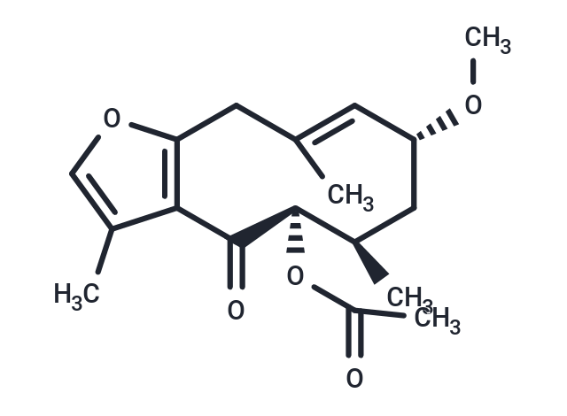 2-Methoxy-5-acetoxy-fruranogermacr-1(10)-en-6-one