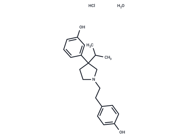 Phenol, m-(1-(p-hydroxyphenethyl)-3-isopropyl-3-pyrrolidinyl)-, hydrochloride, hydrate