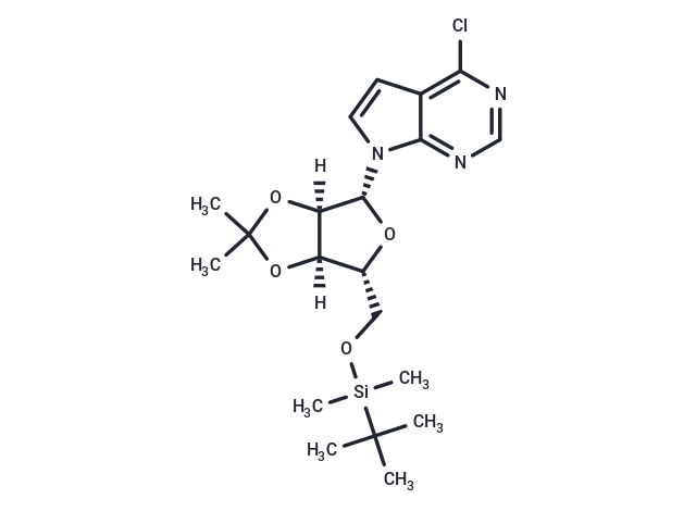 4-Chloro-7-[(5-O-t-butyldimethylsilyl)-2,3-O-isopropyli-dene-β-D-ribofuranosyl]-7H-pyrrolo[2,3-d]pyrimidine