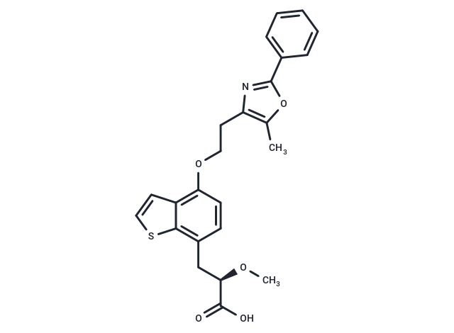 Benzo[b]thiophene-7-propanoic acid, α-methoxy-4-[2-(5-methyl-2-phenyl-4-oxazolyl)ethoxy]-, (αR)-