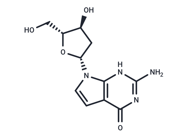 7-Deaza-2’-deoxyguanosine;  2-Amino-7-(2-deoxy-b-D-ribofuranosyl)-7H-pyrrolo[2,3-d]pyrimidin-4(3H)-one