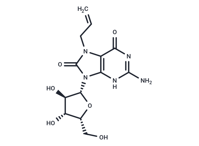 7-Allyl-7,8-dihydro-8-oxo-9-(b-D-xylofuranosyl)   guanine