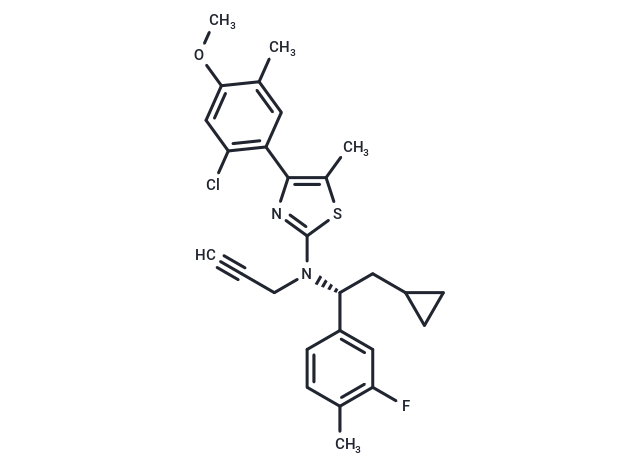 4-(2-chloro-4-methoxy-5-methylphenyl)-N-[(1A)-2-cyclopropyl-1-(3-fluoro-4-methylphenyl)ethyl]-5-methyl-N-(2-propyn-1-yl)-2-thiazolamine