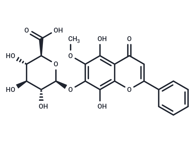 5,7,8-Trihydroxy-6-methoxy flavone-7-O-glucuronideb