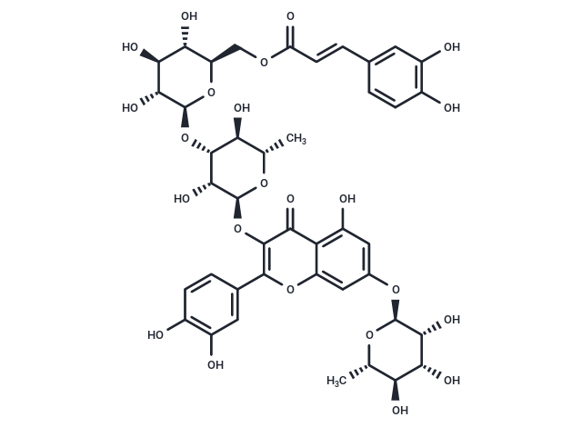 Quercetin-3-O-[(6-caffeoyl)-β-glucopyranosyl (1→3) α-rhamnopyranoside]-7-O-α-rhamnopyranoside