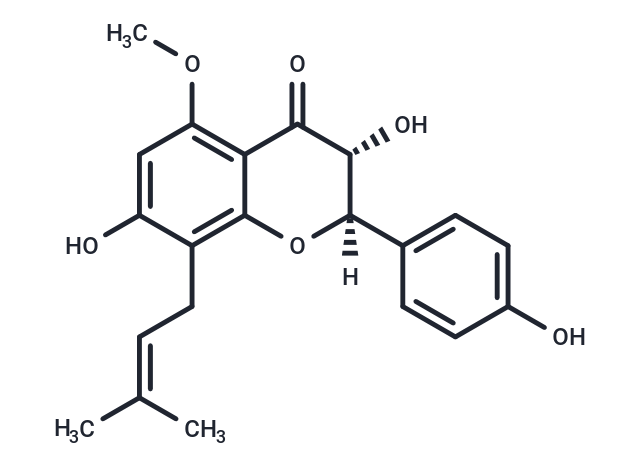 (2R,3R)-3,7-Dihydroxy-2-(4-hydroxyphenyl)-5-methoxy-8-(3-methylbut-2-en-1-yl)chroman-4-one
