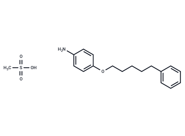 Aniline, p-(5-phenylpentyloxy)-, methanesulfonate