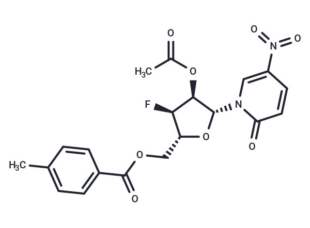 1-(2-O-Acetyl-5-O-(p-toluoyl)-3-deoxy-3-fluoro-b-D-ribofuranosyl)-5-nitropyridine-2(1H)-one