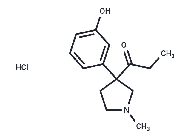 Phenol, m-(1-methyl-3-propionyl-3-pyrrolidinyl)-, hydrochloride