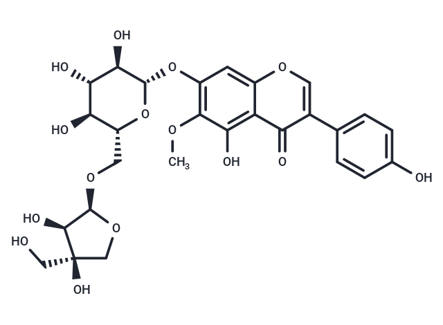 Tectorigenin, 7-O-[?-D-Apiofuranosyl-(1-6)-?-D-glu