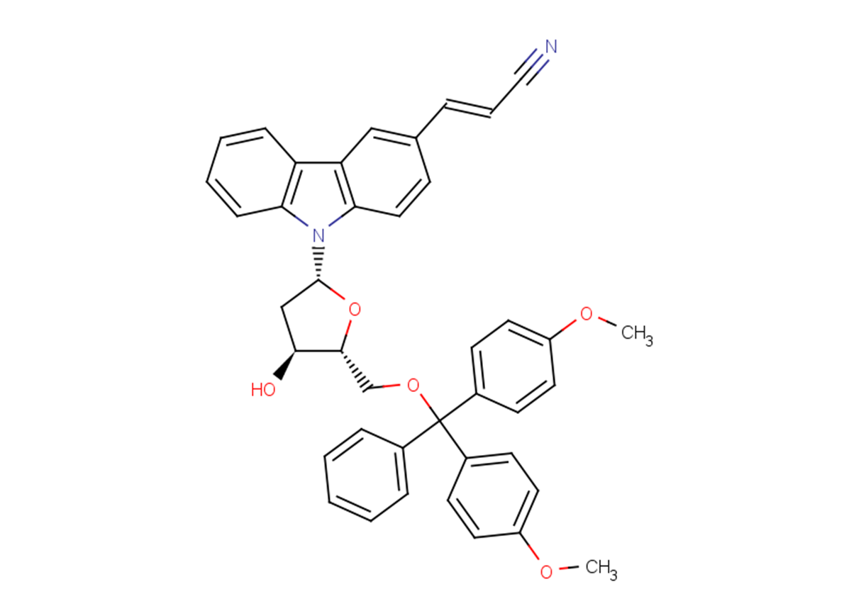 3-Cyanovinyl-9-(5'-O-(4,4'-dimethoxytrityl)-2'-deoxyribofuranosyl)carbazole (trans: CAS#1044273-26-8)