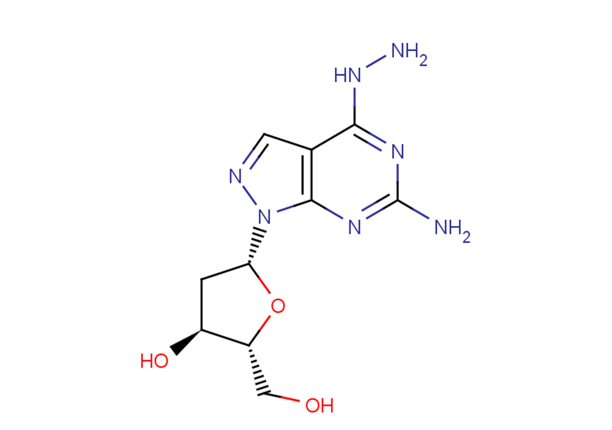 6-Amino-4-hydrozino-1-(2-deoxy-b-D-ribofuranosyl)-1H-pyrazolo[3,4-d]pyrimidine