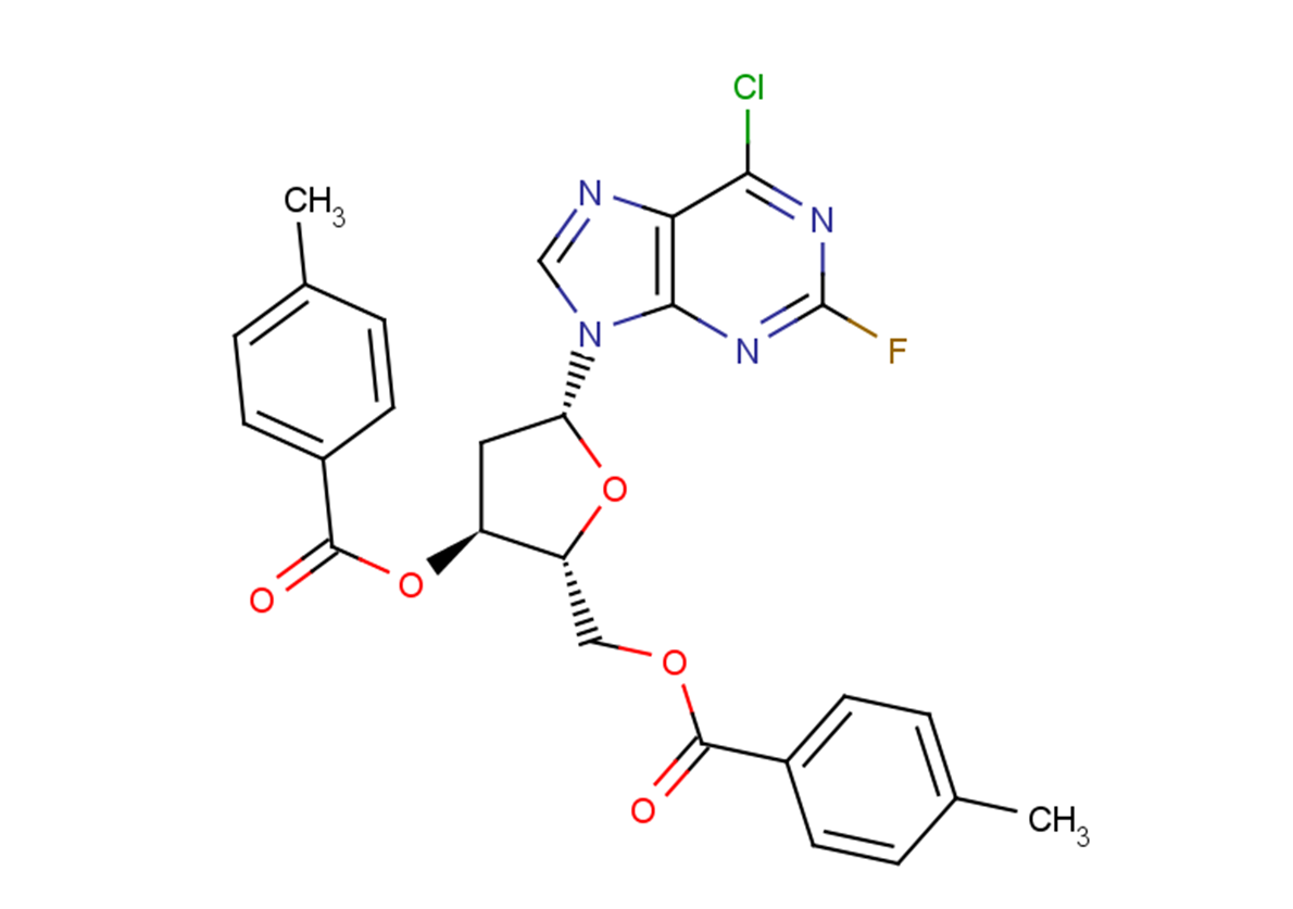 6-Chloro-2-fluoropurine-9-b-D-(3,5-bis-O-(p-toluoyl)-2-deoxy)riboside