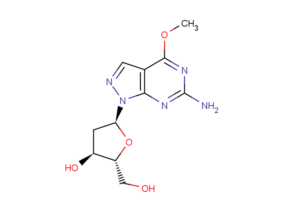 6-Amino-4-methoxy-1-(2-deoxy-a-D-ribofuranosyl)-1H-pyrazolo[3,4-d]pyrimidine