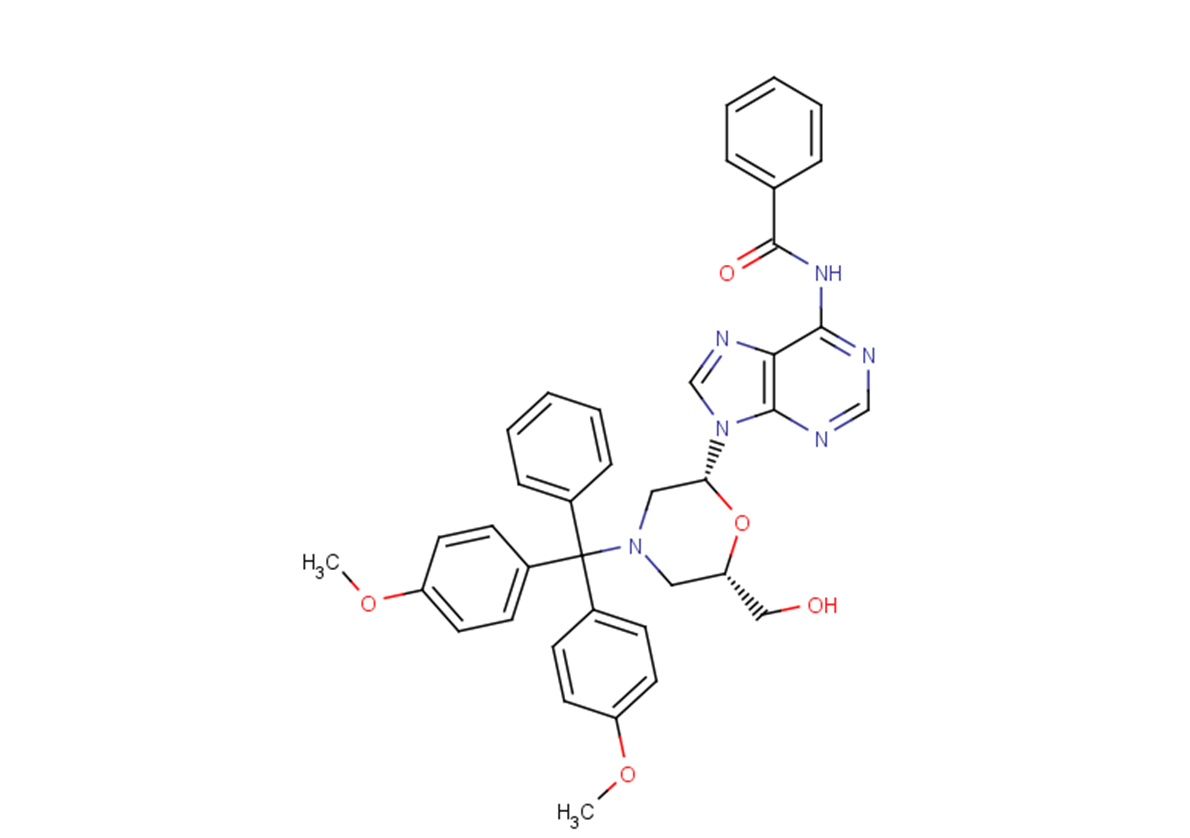 N6-Benzoyl-7’-OH-N-DMTr morpholino adenine