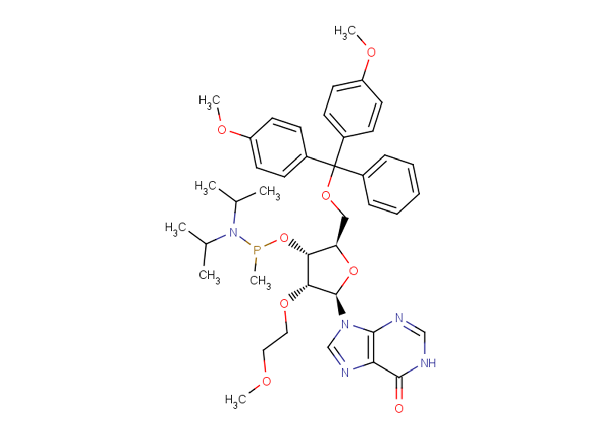 5’-O-DMTr-2’-O-MOE   inosine 3’-P-methyl phosphonamidite