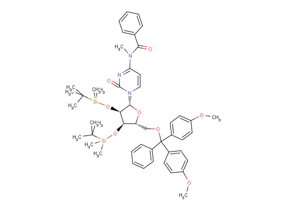 N4-Benzoyl-2’,3’-di-O-(t-butyldimethylsilyl)-5’-O-(4,4’-dimethoxytrityl)-N4-methylcytidine