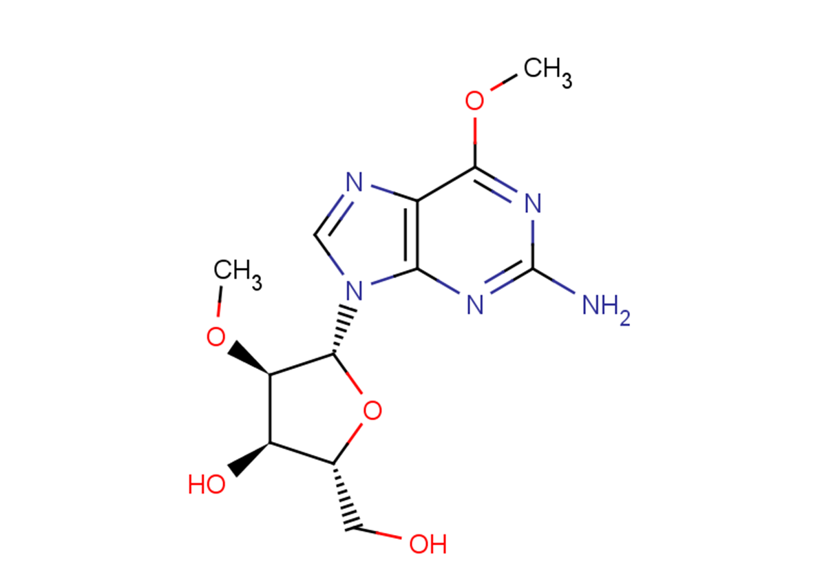 2-Amino-6-O-methyl-2’-O-methyl   purine riboside