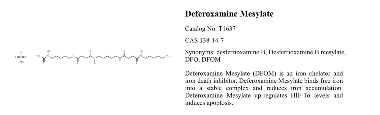 WIKIMOLE—Ferrostatin & Deferoxamine mesylate