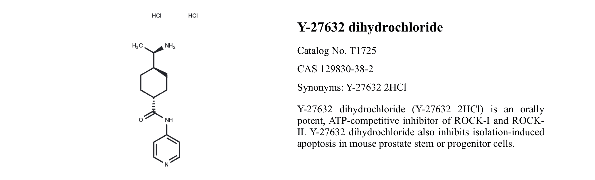 WIKIMOLE—Y-27632 & Y-27632 2HCl