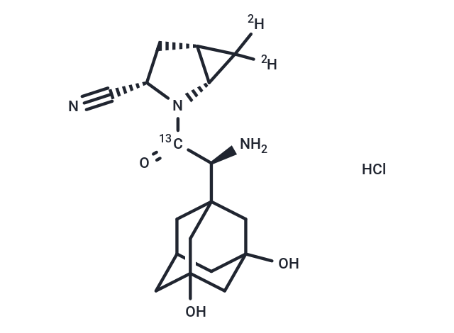 5-Hydroxy Saxagliptin-13C-d2 HCl