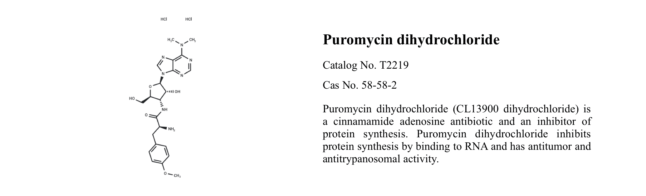 WIKIMOLE—Puromycin dihydrochloride
