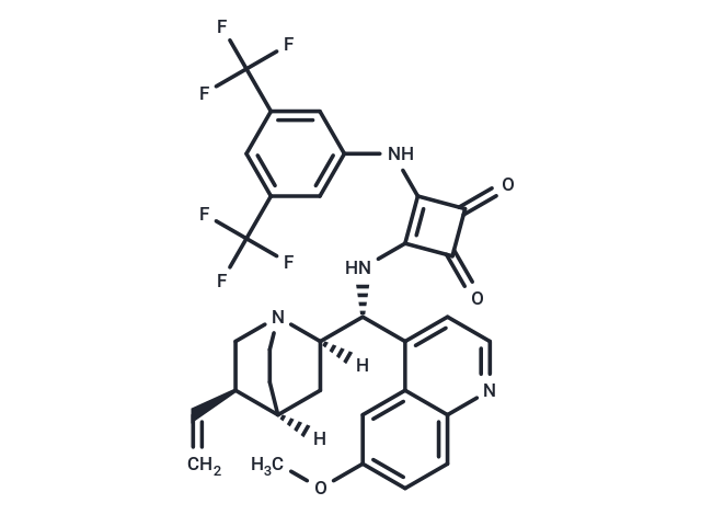 3-((3,5-Bis(trifluoromethyl)phenyl)amino)-4-(((1R)-(6-methoxyquinolin-4-yl)(5-vinylquinuclidin-2-yl)methyl)amino)cyclobut-3-ene-1,2-dione