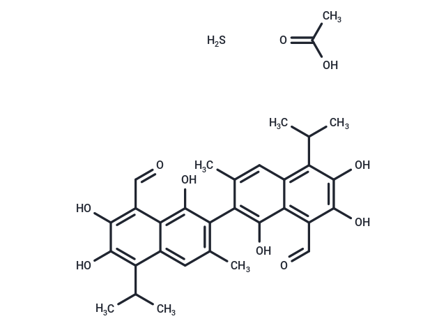 (S)-Gossypol (acetic acid)