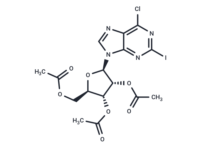 6-Chloro-2-iodo-9-(2,3,5-tri-O-acetyl)-beta-D-ribofuranosyl-9H-purine