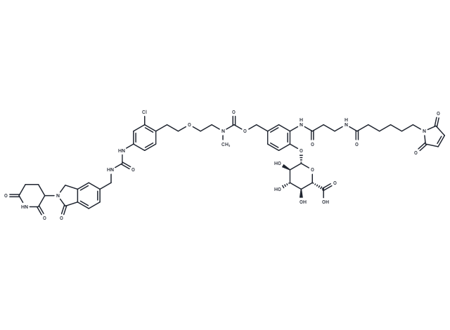 MC-(β-Ala)-PABC-(β-D-GlcUA)-amide-PEG1-CH2-CC-885