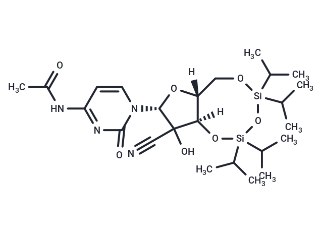 N-(1-((6aR,8R,9aR)-9-Cyano-9-hydroxy-2,2,4,4-tetraisopropyltetrahydro-6H-furo[3,2-f][1,3,5,2,4]trioxadisilocin-8-yl)-2-oxo-1,2-dihydropyrimidin-4-yl)acetamide