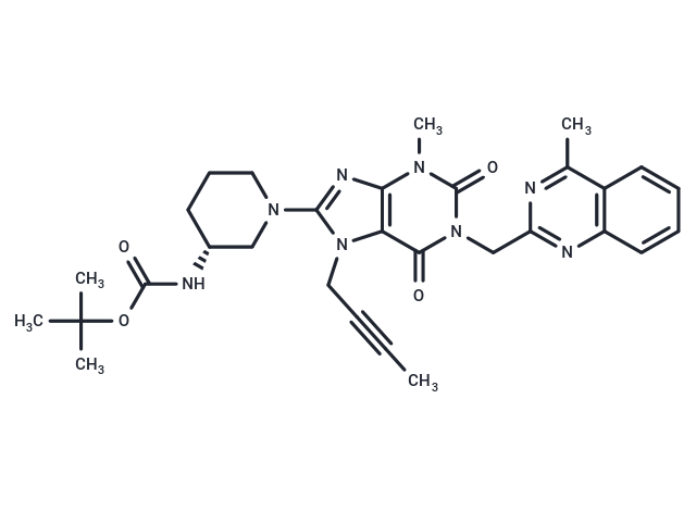 (R)-tert-Butyl (1-(7-(but-2-yn-1-yl)-3-methyl-1-((4-methylquinazolin-2-yl)methyl)-2,6-dioxo-2,3,6,7-tetrahydro-1H-purin-8-yl)piperidin-3-yl)carbamate