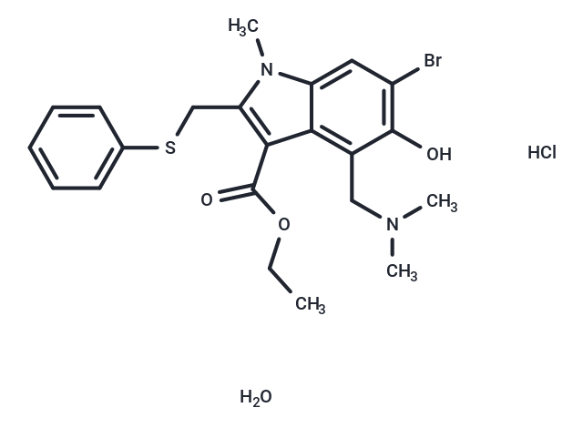 Umifenovir hydrochloride monohydrate