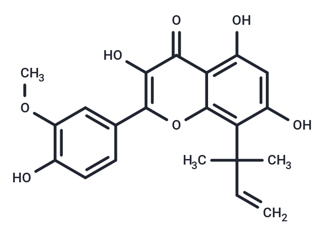 8-(1,1-Dimethyl-2-propenyl)-3'-methoxykaempferol