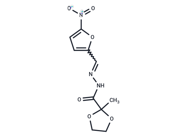 1,3-Dioxolane-2-carboxylic acid, 2-methyl-, (5-nitrofurfurylidene)hydrazide