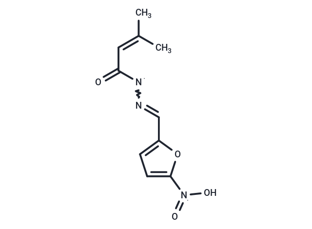 Crotonic acid, 3-methyl-, (5-nitrofurfurylidene)hydrazide